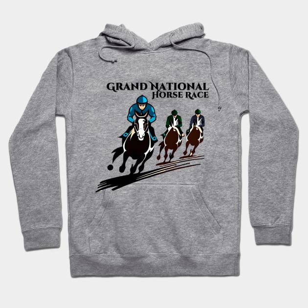 Grand National Horse Race Hoodie by iCutTee